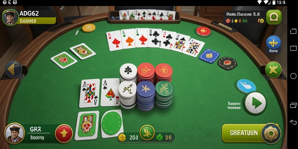 Screenshot gameplay ADG62 menampilkan serunya bermain Gaple.