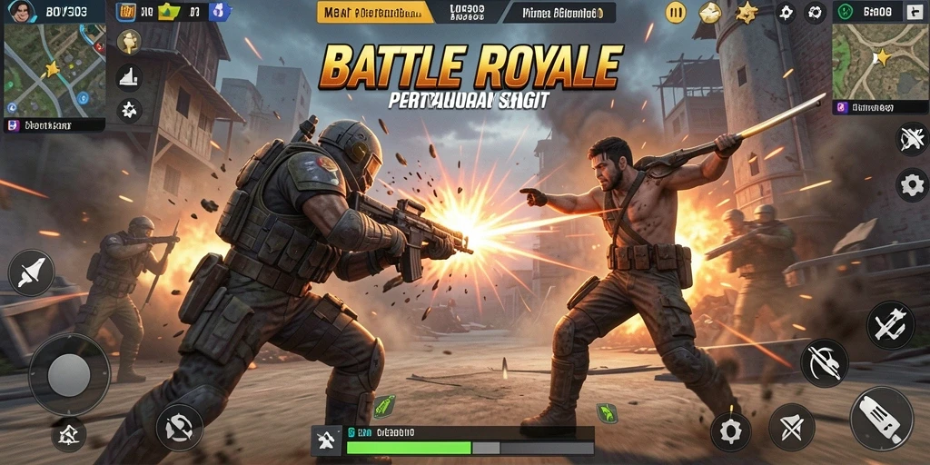 Gameplay seru BOY303 di medan perang Battle Royale.