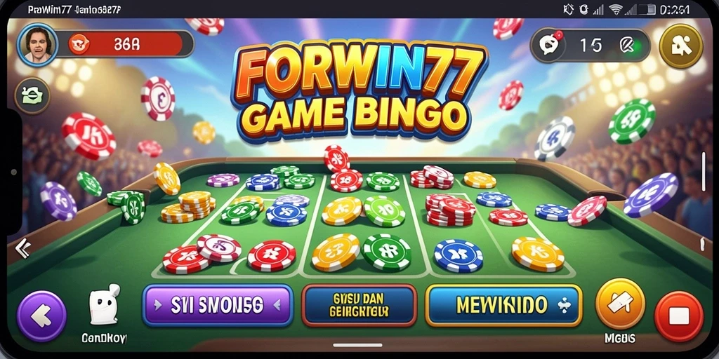 Tampilan gameplay seru dalam FORWIN77, aplikasi Bingo yang mendebarkan.