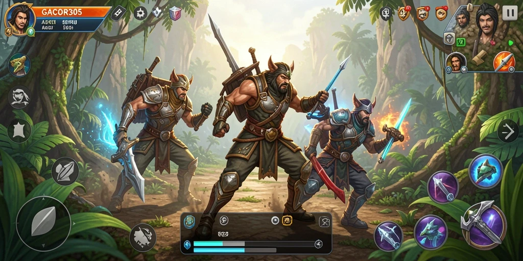 Tampilan menakjubkan dari gameplay GACOR305 yang penuh aksi.