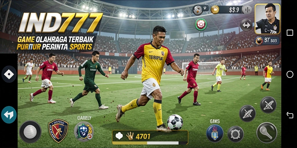 Screenshot gameplay IND777 menampilkan aksi olahraga yang mendebarkan.