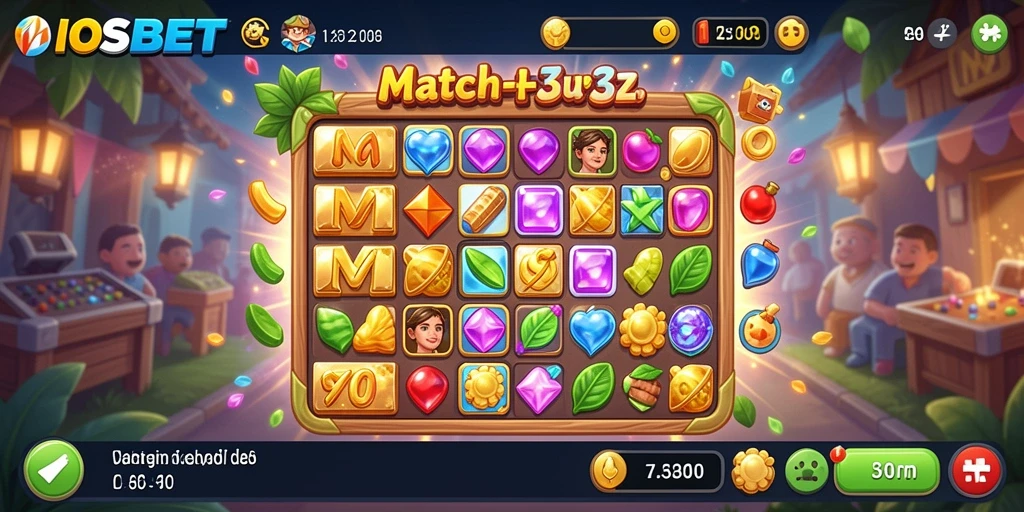 Screenshot dari gameplay yang penuh warna di IOSBET