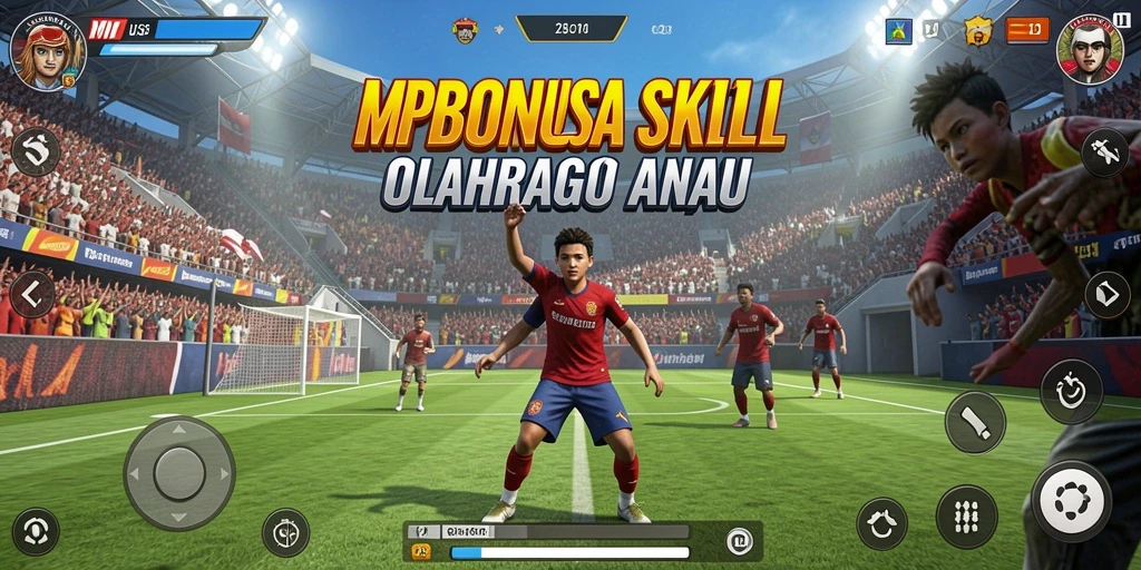 Tampilan gameplay menarik dari MPONUSA dengan aksi olahraga yang mendebarkan.