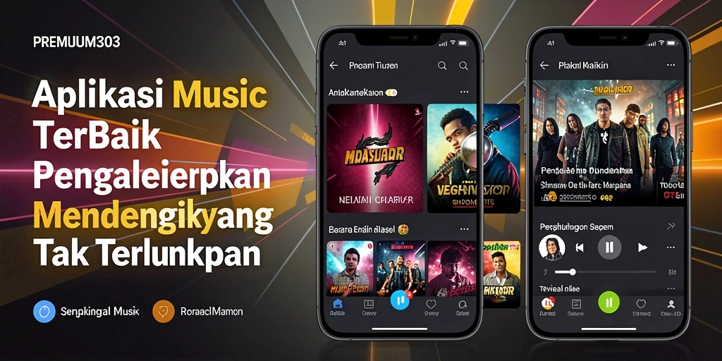 Screenshot gameplay PREMIUM303 menampilkan antarmuka pengguna yang intuitif dan beragam pilihan musik.