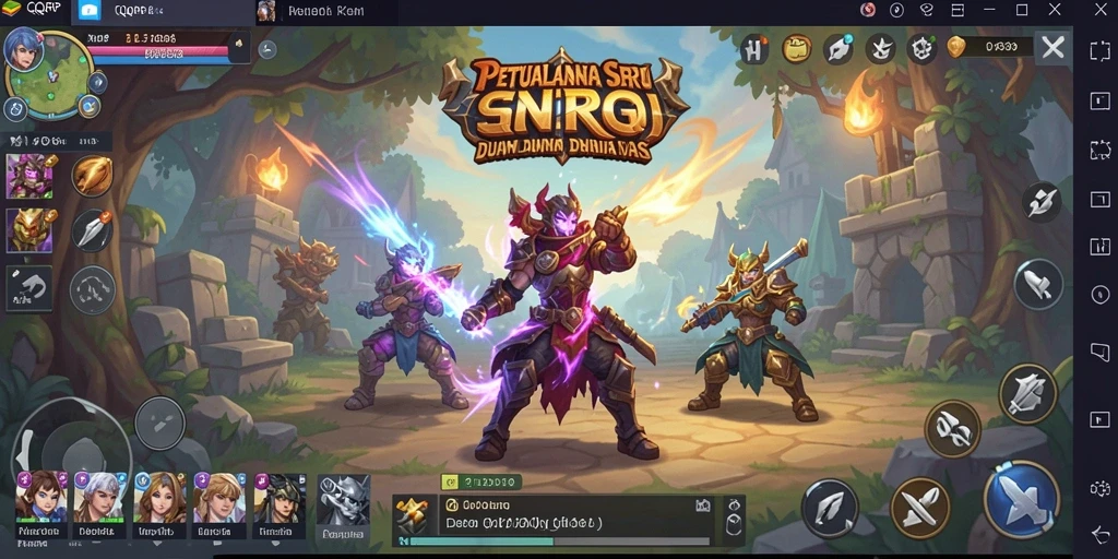 Tampilan gameplay QQRP yang menarik dan penuh aksi petualangan.