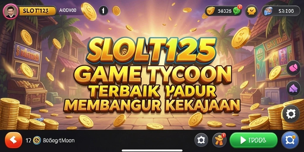 Screenshot menunjukkan pengalaman menarik dalam mengelola kasino di SLOT123.