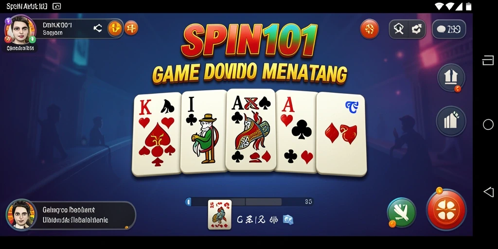 Tangkapan layar utama SPIN101 menampilkan gameplay domino yang menarik.