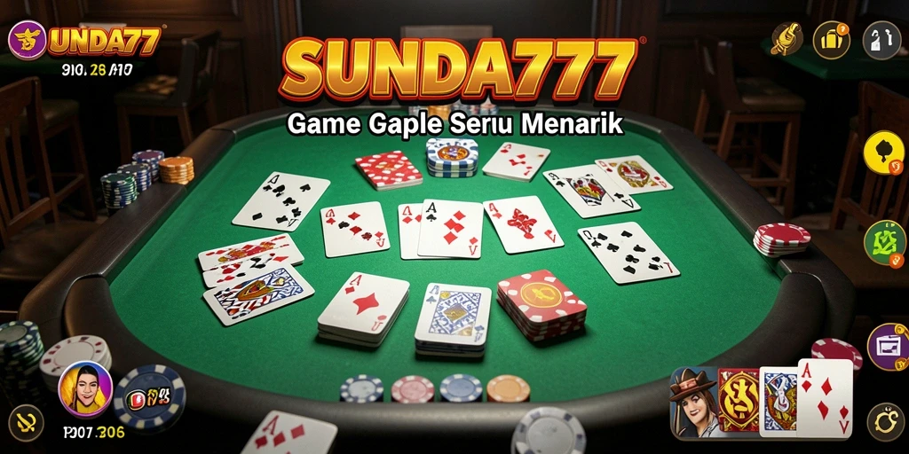 Tampilan gameplay Gaple SUNDA777 yang mengasyikkan.