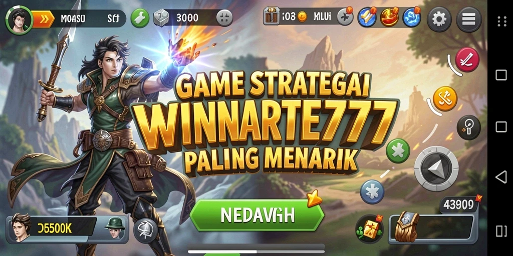 Tangkapan layar gameplay WINRATE777 dengan pertempuran strategis yang intens.